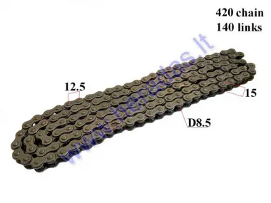 Grandinė 110cc ATV keturračio motociklo 420 140 narelių