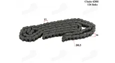 Chain 428H of motorcycle 126 links fits NAKED50