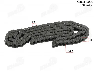 Chain 428H for motorcycle 130 links fits FR50
