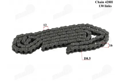 Chain 428H for motorcycle 130 links fits FR50