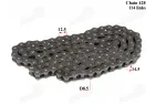 Grandinė 50-250cc ATV keturračio motociklo 428 114 narelių