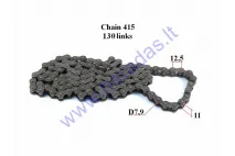 Chain for 50-80cc motorcycle-moped roller7,9 130 links chain type 415 DID Japan