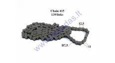 Chain for 50-80cc motorcycle-moped roller7,9 130 links chain type 415 DID Japan