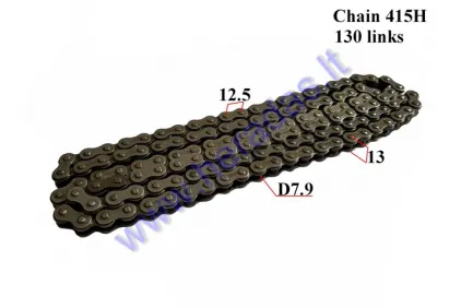 CHAIN FOR 50-80CC MOTORCYCLE-MOPED ROLLER 7,9 L130 CHAIN TYPE 415