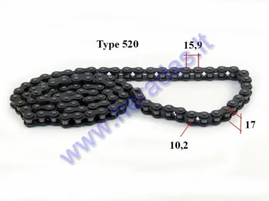 Chain for ATV quad bike 520 type 96 link