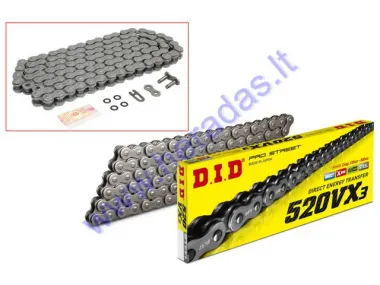 Chain for DID520VX2-118 Chain type 520, 118FB link, X-Ring