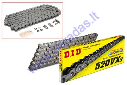 Chain for DID520VX2-118 Chain type 520, 118FB link, X-Ring