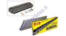 CHAIN FOR DID520VX2-120ZB CHAIN TYPE 520, 120 LINK, X-RING