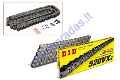 CHAIN FOR DID520VX2-120ZB CHAIN TYPE 520, 120 LINK, X-RING