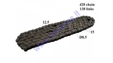 CHAIN 250CC FOR ATV QUAD BIKE ROLLER8,5 L138 428 TYPE