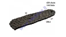 CHAIN 250CC FOR ATV QUAD BIKE ROLLER8,6 Links 144  428 TYPE