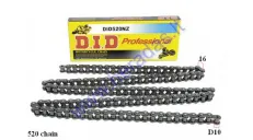 Chain for motocycle chain type 520 D 10  118 link D.I.D 520NZ-118