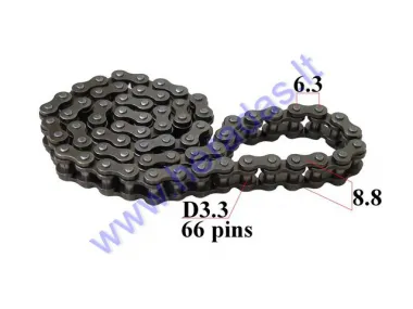 Starter chain for ATV quad bike, motorcycle 25H-66 links 190cc ZS190 W190