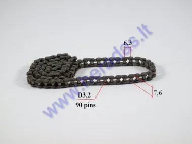 Timing chain for motorcycle 90 links