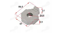 Chain tension adjustment plate fits DB50PRO