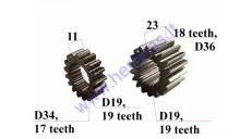 Gear box and oil pump gear for 190cc ZS190 ATV, motorcycle