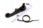 Gearbox shaft brake plate with fork 140cc LF140