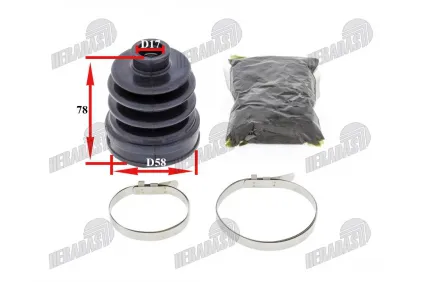 Guma granatos priekis,vidinė Yamaha, Kawasaki, Polaris, Honda, Can-Am vidus 17mm, ilgis 78mm, išorė 58mm Guma granatos priekis,vidinė Yamaha, Kawasaki, Polaris, Honda, Can-Am vidus 17mm, ilgis 78mm, išorė 58mm