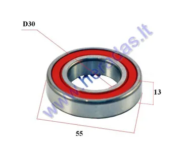 Rear axle bearing for quad bike