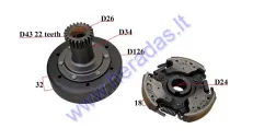 CENTRIFUGAL CLUTCH SET for quad bike 250cc ATV BASHAN BS250S-5