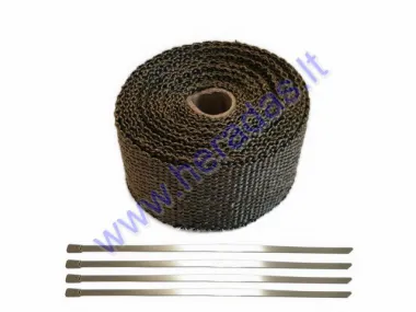 Išmetimo termoizoliacinė juosta 5cmx5m Exhaust Wrap Termo juosta