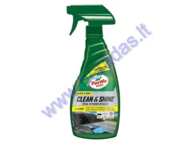 TURTLE WAX QUICK & EASY CLEAN AND SHINE TOTAL EXTERIOR DETAILER  500ml  TW53033