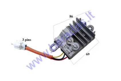 Įtampos konverteris 60-72V į 12V  elektrinio motorolerio ROBO