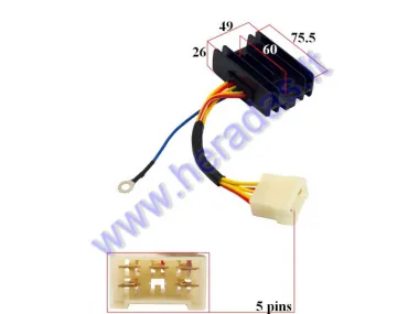 Įtampos reguliatorius (krovimo rėlė) 5 kont +1 (5+1) Aprilia Rotax 125-650cc