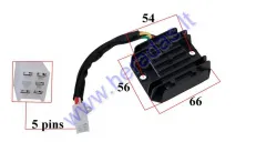 Voltage regulator 5 pin for quad bike BASHAN 200cc