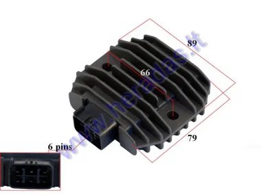 Įtampos reguliatorius krovimo rėlė 6 kontaktų Yamaha Yamaha GRIZZLY 660 YFM350 Raptor 700, Rhino 4 YFM700 YFM660 YFM450 YXR450, YXR660, YFM4A, BT1100, CP25