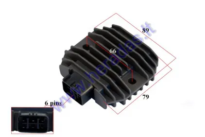 Įtampos reguliatorius krovimo rėlė 6 kontaktų Yamaha Yamaha GRIZZLY 660 YFM350 Raptor 700, Rhino 4 YFM700 YFM660 YFM450 YXR450, YXR660, YFM4A, BT1100, CP25