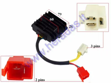 Įtampos reguliatorius (krovimo rėlė) 3+2 kont motociklo Honda XR 650L