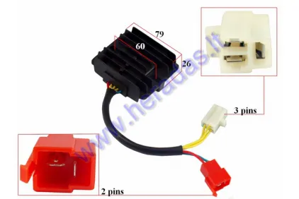 Voltage regulator (rectifier) 3+2 pin for motorcycle Honda XR 650L