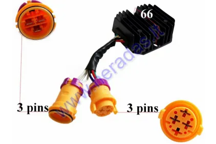 Voltage regulator (rectifier) 3+3 pin for scooter, motorcycle Bashan BS250S-5