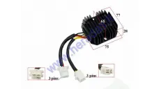 Voltage regulator (rectifier) 3+3 pin for scooter Kymco,Malaguti 50-250cc 12V 15A