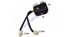 Voltage regulator (rectifier) 3+3 pin for scooter, motocycle, ATV quad bike