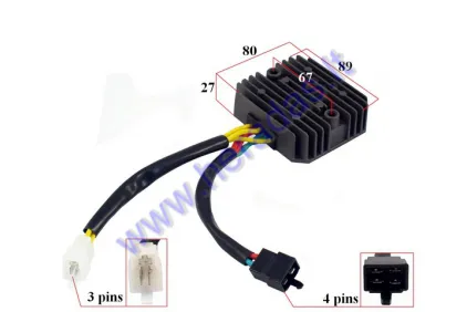 Įtampos reguliatorius (krovimo rėlė) 4+3 kont motociklo Honda, Ducati, Suzuki 250-1000c 31600-MZ5-00