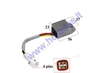 VOLTAGE REGULATOR RECTIFIER 4 PINS FOR MOTOCYCLE Beta, KTM 125-660CC EXC, SX, MXC 125, 200,250,300,400,450,525,530,660