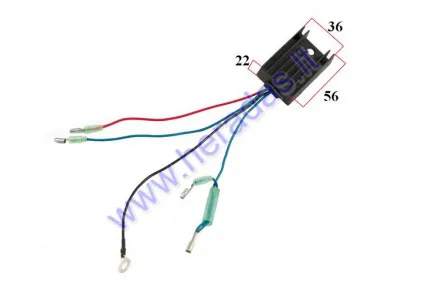 Įtampos reguliatorius (krovimo rėlė) 4 kontaktų Yamaha Outborad 40HP variklio 00-00SH643-13 6H2-8196