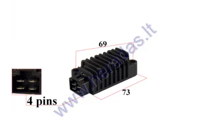Įtampos reguliatorius (krovimo rėlė) 4kont motociklo Yamaha  MBK XC 125 FLAME JMY-RG-LY125