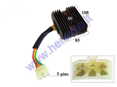 Įtampos reguliatorius (krovimo rėlė) 5 kontaktų motociklo Suzuki GSX-R 1000 99- 32800-33E20 32800-33E21 600-1300