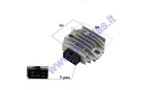 Įtampos reguliatorius  krovimo rėlė 5 kontaktų Yamaha 125-150-180cc