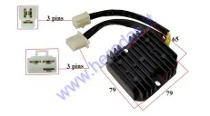 Voltage regulator rectifier 6 pin for quad bike