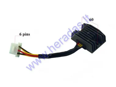 Voltage regulator rectifier 6 pins for motocycle Kawasaki ZX600 91-93 21066-1083