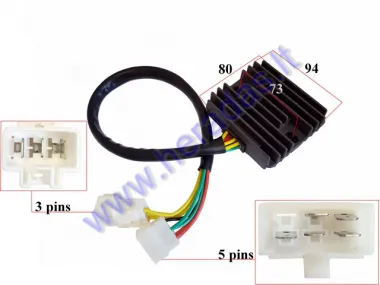 VOLTAGE REGULATOR (RECTIFIER) 8 pins (5+3) motocycle Honda CBR 900RR 02-03 31600-MCJ-750