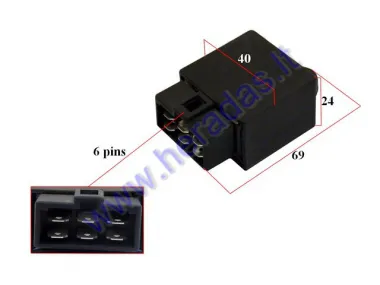 Voltage regulator (rectifier) KOKUSAN 6 pin for scooter Aprilia,DERBI,Gilera