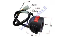 Switch assembly for right side ATV quad bike, motorcycle light, extinguishing, starter 6PIN+2PIN +1PIN WEKTOR, JINLUN, RAVEN, ROMET