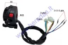 Switch assembly right side for ATV quad bike, motorcycle lights, extinguishing, starter, turns, signal 3PIN+5PIN +1PIN ATV BASHAN BS250S-5