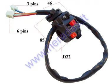 Jungiklių mazgas keturračio švies/pos/start/ 6+3 laidai