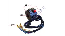 HANDLEBAR SWITCH ASSEMBLY FOR QUAD BIKE LIGHT/INDICATOR/ON/OFF 7+4